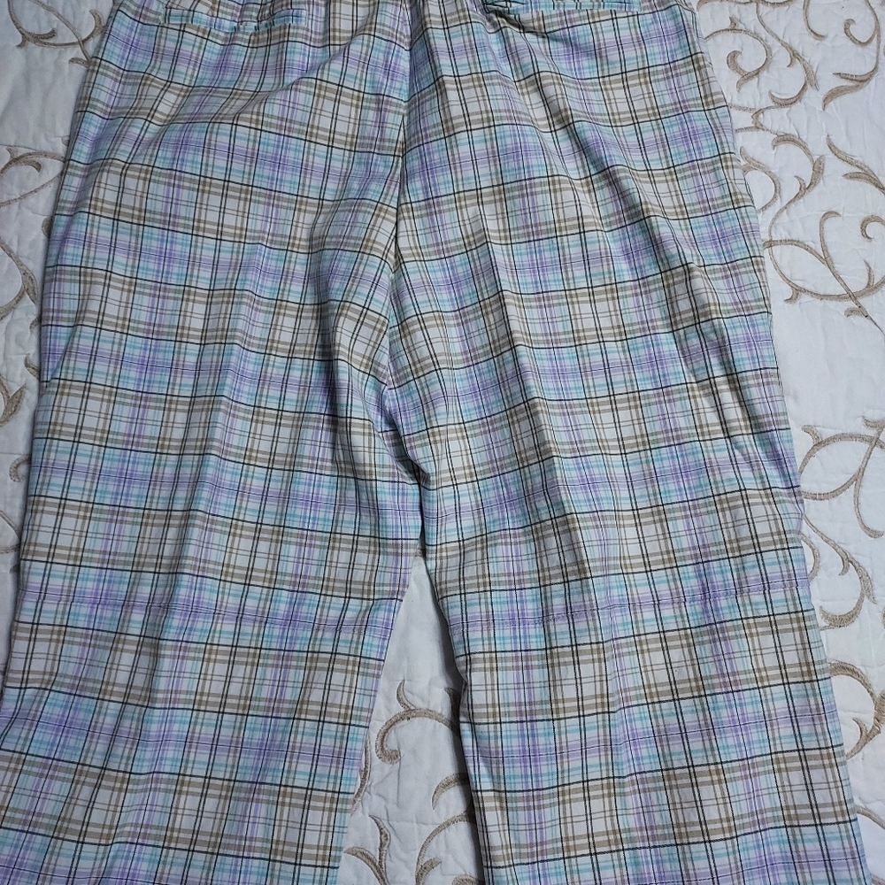 Talbots Multicolor Plaid Capris - Picture 2 of 7